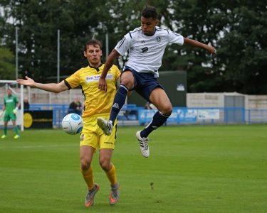 Action from Guiseley 1-4 Bromley. Picture: alexdanielphotos.co.uk