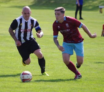 Jordan Coduri (right) scored the winner for AFC Emley at Winterton