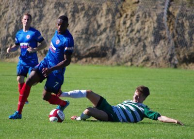 Man of the match Jono Wafula in action