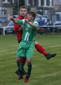 Glasshoughton striker Nathan Keightley secured a replay with Hemsworth in the FA Vase. Picture: alexdanielphotos.co.uk