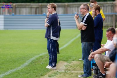 James Grayson stood on the sidelines while managing the Garforth Town Legends team in August